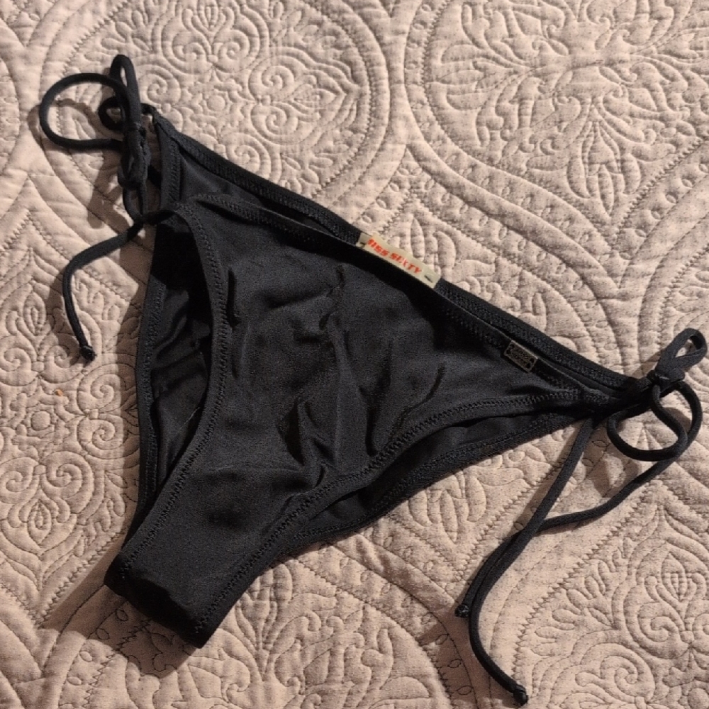 Miss Sixty Black Bikini Bottom Size Small No Tag